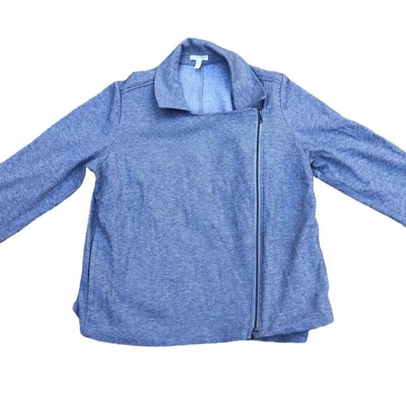 Eileen Fisher Jackets & Blazers - EILEEN FISHER Moto Jacket Women's 1X Grey Organic Cotton Soft Designer​​